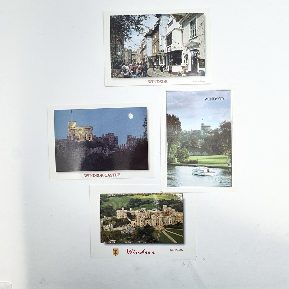 Vintage Windsor England Postcard Lot Windsor Castle Church Street UK Ephemera